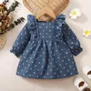 Fille robe bébé bébé mignon terre à pois