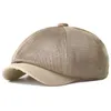 3K4K Berets Summer Mesh Newsboy Caps respirant Casual Outdoor Retro Beret Hats Octagonal Fashion Fashion Solid Flat Caps D240418