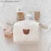 Сумки для подгузников медведь вышитый детский спальный мешок для подгузники детская сумка портативное спальное мешок для хранения туалета Матери сумки Q240418