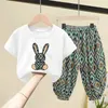Girl Clothing Set Mother Kids Clothes Childrens Sets Summer Boys Girls Cotton T-shirt Baby 2pcs Short Sleeves Trousers Suit 240418
