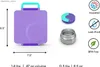 Bento scatole bento pranzo isolata con perdite a prova di thermos jar-3 compartimenti due zone di temperatura di una dimensione (viola L49
