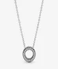 100 925 logo sterling in argento pavoso Circle collier Necklace Women Wedding Egagement Jewelry Accessori 2985468