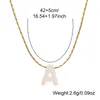 Catene shinus 2024 26 collane lettere conchiglia catena di filo dorato gioielli di moda boho per donne eleganti regali di amicizia