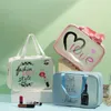 Cosmetic Bags Travel Makeup Bag Love Printed Women's Cosmetics Storage PVC Convenient Wash