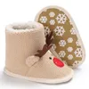 Botas de Natal Infantil Fetoon Baby Deer tricô de lã Snow Winter Plush Kids Shoes Festival para meninas meninos Schoenen