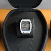 시계 슈퍼 클론 밀레스 디자이너 메커니즘 남성 여성 스케일 스케일 스켈레 톤 시계 시계 Richa RM010 Montre RM010 Luxe Diamond 1816