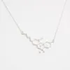 Pendant 10st Gold Sier Simple Molecule Molecular Structure Hormon Element Necklace Science DNA Dopamine Halsband Jhey9 Vxbzf262n