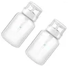 Nail Gel 2 Pcs Polish Remover Bottle Liquid Storage Pumping White Clear Fingernail Bottles With Lock