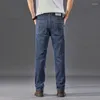 بنطلون جينز للسيدات 2024 ربيع لرجال ملابس العمل الرفيعة النحيفة مع جيوب متعددة