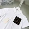 Populari abiti da design per bambini vestiti per bambini taglia da 100-160 cm polo a maniche corte e stampa completa di lettere logo cortometraggi 24pril