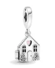 Fijne sieraden Authentiek 925 Sterling Silver Bead Fit Charmarmbanden Mom's House Dange Charms Safety Chain Hanger Diy Beads8025401