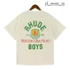 Rhude Hip Hop Streetwear Beroemde designer heren T -shirt Trendy Rhude Shirt Hoge kwaliteit Korthuls Graphic Geprinte kleding Snel droog Rhude Shirt Polo T -shirt 3064