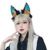 Party Supplies pannband Student Live Broadcast Hairband Wolf Ear Hair Hoop Färgglad