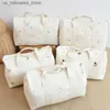 DIAPER Väskor Stora moderskapsväska Baby Diaper Bag Lämplig för mödrar för att promenera bärbart bagage och resebytespåsar Q240418