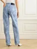 Jeans para mujeres 2024 Fashion Summer Ladies Impreso Denim lavado Algodón Algodón largo Pantalones Venta de ventas de ventas