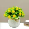 Kwiaty dekoracyjne sztuczny kwiat kolorowe sztuczne rośliny eleganckie z 31 głów do pokoju biurowego w domu