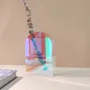 Styl ins wazon akrylowy twórcza sztuka hydroponiczna aranżacja kwiatowa dekoracja stół kolorowy wazon z płaszczem tęczy 240415