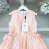 Lyxig baby kjol orange flickor partydress storlek 110-160 cm barn designer kläder båge dekoration vid midje prinsessan klänning 24 april