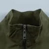 Женские куртки Женская военная армия зеленая куртка с epaulets 2024 Женские вышивающие женские повседневные грузы