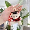 9 cm süßer Plüsch Doktor Hut Teddy Keychain Girls Jungen Bären Schlüsselkette auf Taschen Schmuck Abschlussfeier Schülern Spielzeug Geschenk