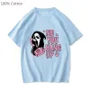 T-shirts Scream VI Ghostface Happy Love Cartoon Tshirts Men Aesthetic T-shirts 100% coton Tshirts de haute qualité