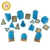 Zabawna zabawka dla dzieci Montessori drewniana zabawki dla niemowląt małe geometryczne stałe z stojakami praktyczne Toyzln231223