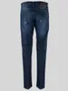 Jeans masculins jeans Kiton Blue Blue Dark avec des trous