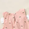 Robes de fille Summer Fleur Robe de bébé Sans manches Bowknot des vêtements pour enfants minces respirant 0 à 3 ans