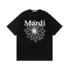 Camiseta de shorts pólo 2024 Ardi Niche de camiseta da marca Trendy Impresso com margarida gradiente Mangas curtas para homens roupas casuais femininas