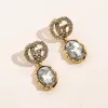Designer Luxury Stud Fashion Earrings For Women Engagement Sieraden Gift Senior Wedding Channel Earring Gold Earings D1B6#