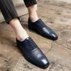 Casual Shoes Fashion Brand Herrläder retro bröllopsmän klänning mockasins oxfords man chaussures homme 38-48