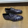 Casual Shoes And Painted Nile Crocodile Leather Shoesbusiness Dress Men