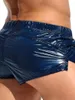 Mutandine da bagno tronchi da bagno uomini uomini bassa ascesa i pantaloncini a fessura che nuotano per le vacanze in spiaggia in spiaggia in spiaggia costume da discoteca in forma slim glossy