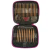 Circular Knitting Needles Crochet Hook Bamboo Set Interchangeable Case Craft Sewing Kits Needle Woven DIY Tools 13Pairs 240411