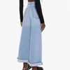 Kvinnors jeans ljusblå lös casual 2024 mode hög midja kvinnlig denim bred ben långa byxor vår sommar