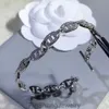 Brand Classic T -armband OT Buckle Pig Nose Bracelet For Women Fashion Crystal Diamond Designer Bracelet Hoogwaardige roestvrijstalen luxe sieraden
