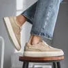 Casual schoenen mannen echte lederen sneakers heren Comfortabele platte veter vaste man volwassene klassiek mode comfortabel