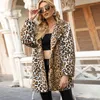 Modèle de léopard pour la fourrure pour femmes manteau imitation manteau femme automne et hiver fausse veste