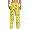 Abbigliamento da uomo pantaloni da letto di pigiama casual pantaloni ananas gialli pattern lounge pantaloni sciolti comodi abiti da notte comodi