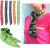 Towel Summer Ice Cooling Wrap Tie 5Colors Nontoxic Neck Arm Cooler Scarf Body Headband Towel Bandana8929189