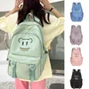 Backpack Fashion Girl Kawaii Bolsa de Livro à prova d'água Mulheres viajam da moda da moda feminina de laptop de nylon de nylon