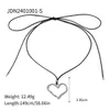 Unik design mode Big Hollow Heart Charms Pendant Halsband Justerbar storlek Vax rep halsband Kvinnor smycken grossist
