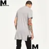 Мужские футболки Moomphya new Side Split Longline Hem Short-рубашка мужская футболка уличная одежда хип-хоп