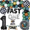 Sursurprise-Racing Car Themed Birthday Decorations for Boys 1st Birthday Party Suppliesバルーンガーランドキット240410