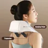 Jianyoucare elektrisk hals axel kroppsmassager uppvärmd knådning shiatsu sjal cervikal rygg massagemaskin lindra trötthet 240408