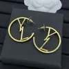 18k gouden zilveren sieraden oorbellen Designer meisje mode hoepel oorbellen ontwerper oorstudies voor dames klassieke sieraden studs met originele geschenkenbox
