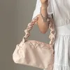 Sac décontracté couleur pure nylon plissé de sac à main femmes 2024 printemps épaule simple sous-armoise BPGT