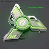 Giochi di novità Knight Metal Glowing Fidget Spinner di alta qualità Glowing Hand Spinner Silent Finger Decompression Toying per regali per adulti Q240418