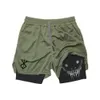 Anime Berserk Running Shorts Men Fitness Gym Training 2 in 1 Sports Quick Dry Workout Jogging Double Deck Summer 240408