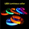 Nylon LED Luminous Dog Collars Night Safety Flashing Glow Dogs Leash Retractable Pet Collar LED Battery Light Loss Proof Pets Leashes T9I002619